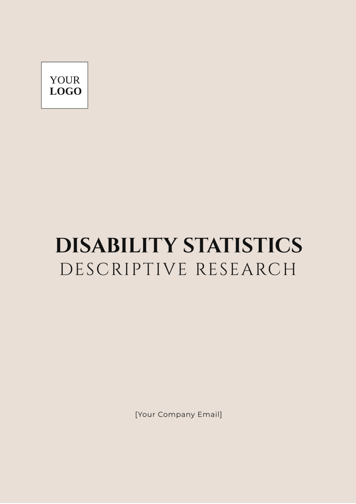 Disability Statistics Descriptive Research Template - Edit Online & Download