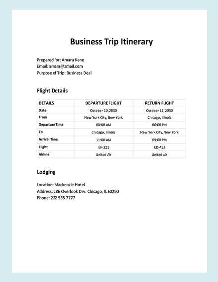 Travel itinerary template for word - deltaami