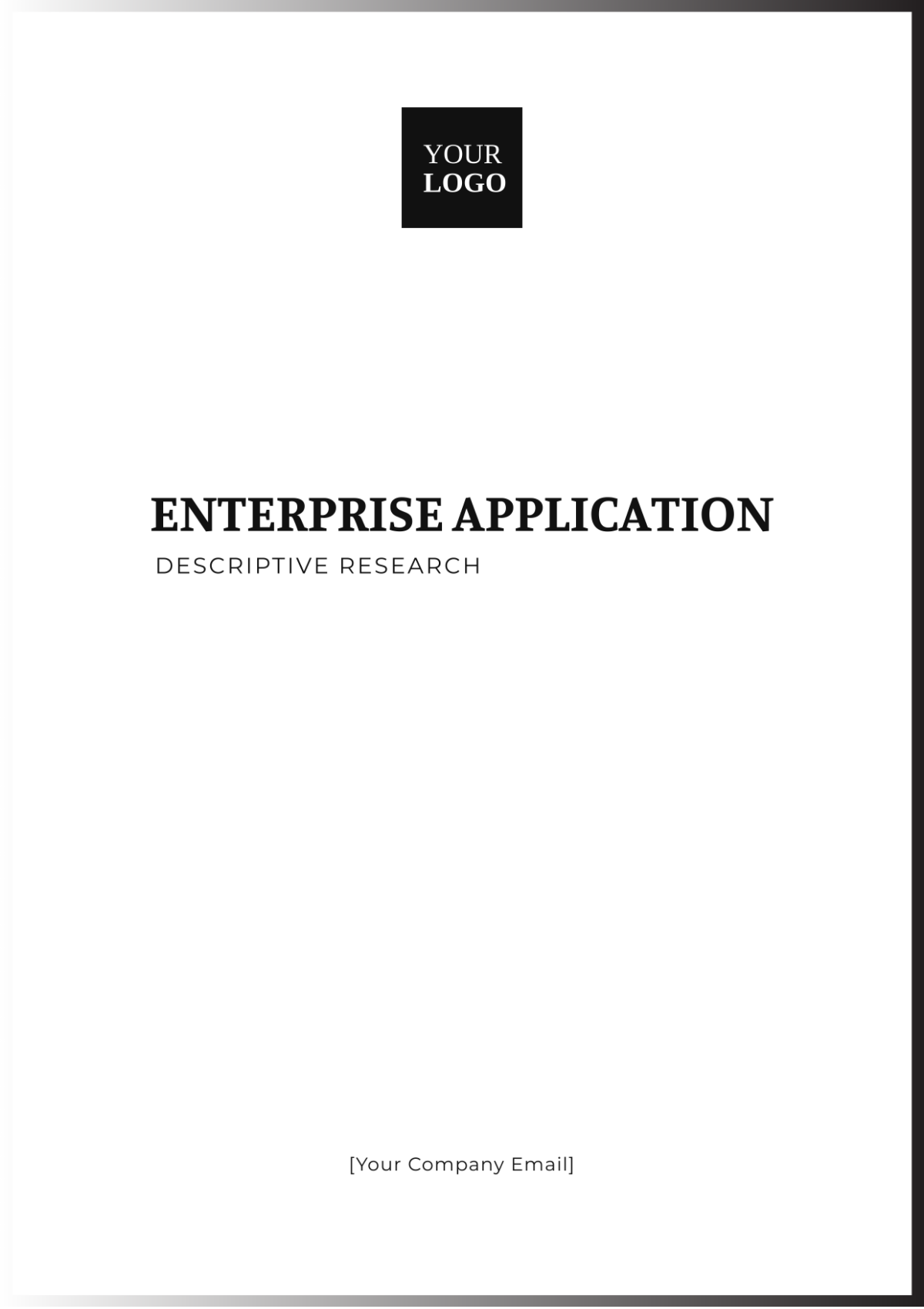 Enterprise Application Descriptive Research Template - Edit Online & Download