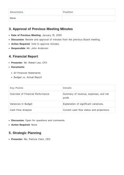 Free Agenda Template to Edit Online