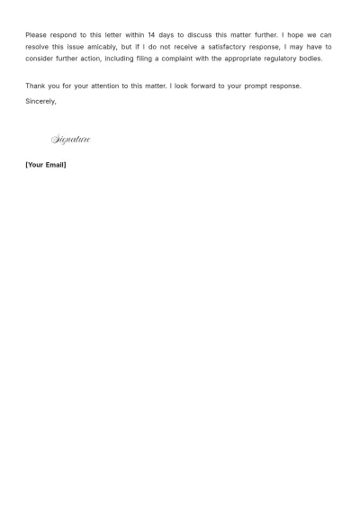 Free Legal Business Complaint Letter Template to Edit Online