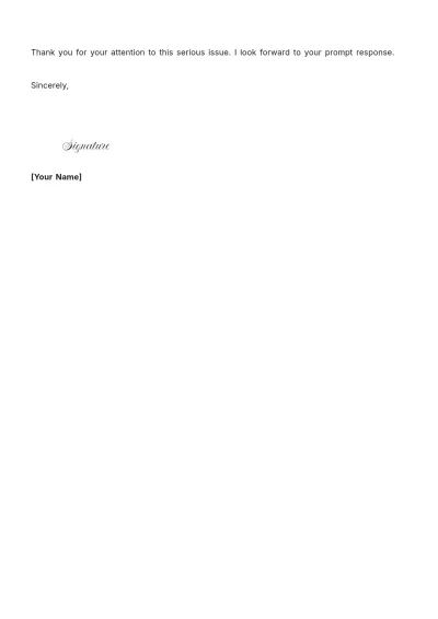 Free Discrimination Complaint Letter Template to Edit Online
