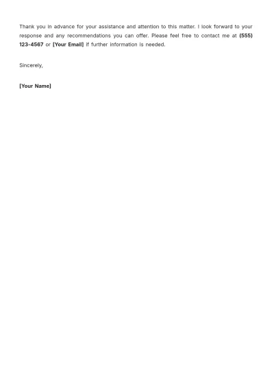 Free Complaint Letter Format Template to Edit Online