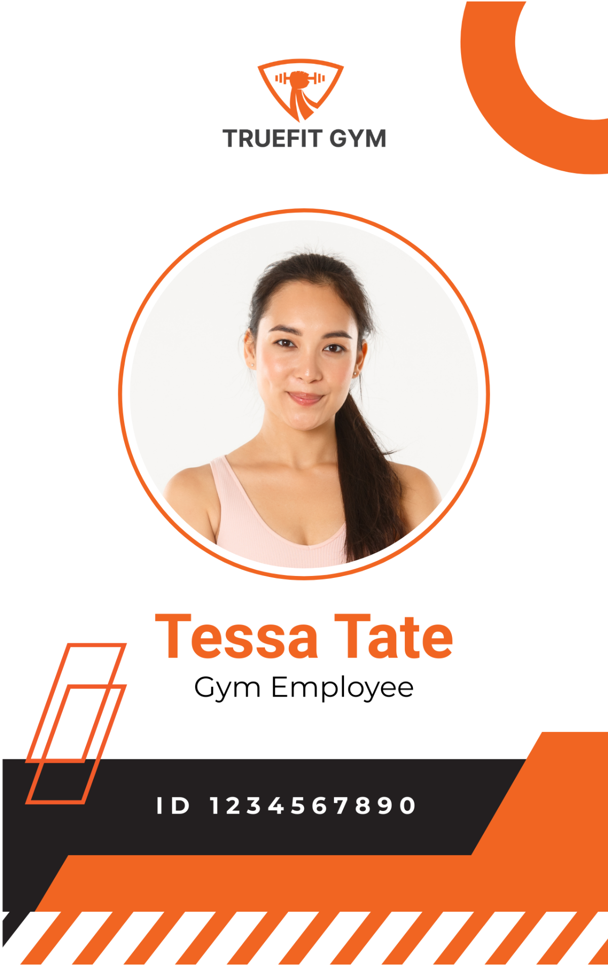 Free Gym Employee ID Card Template