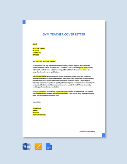 24 Cover Letter Examples For Gym Jobs PNG Gover