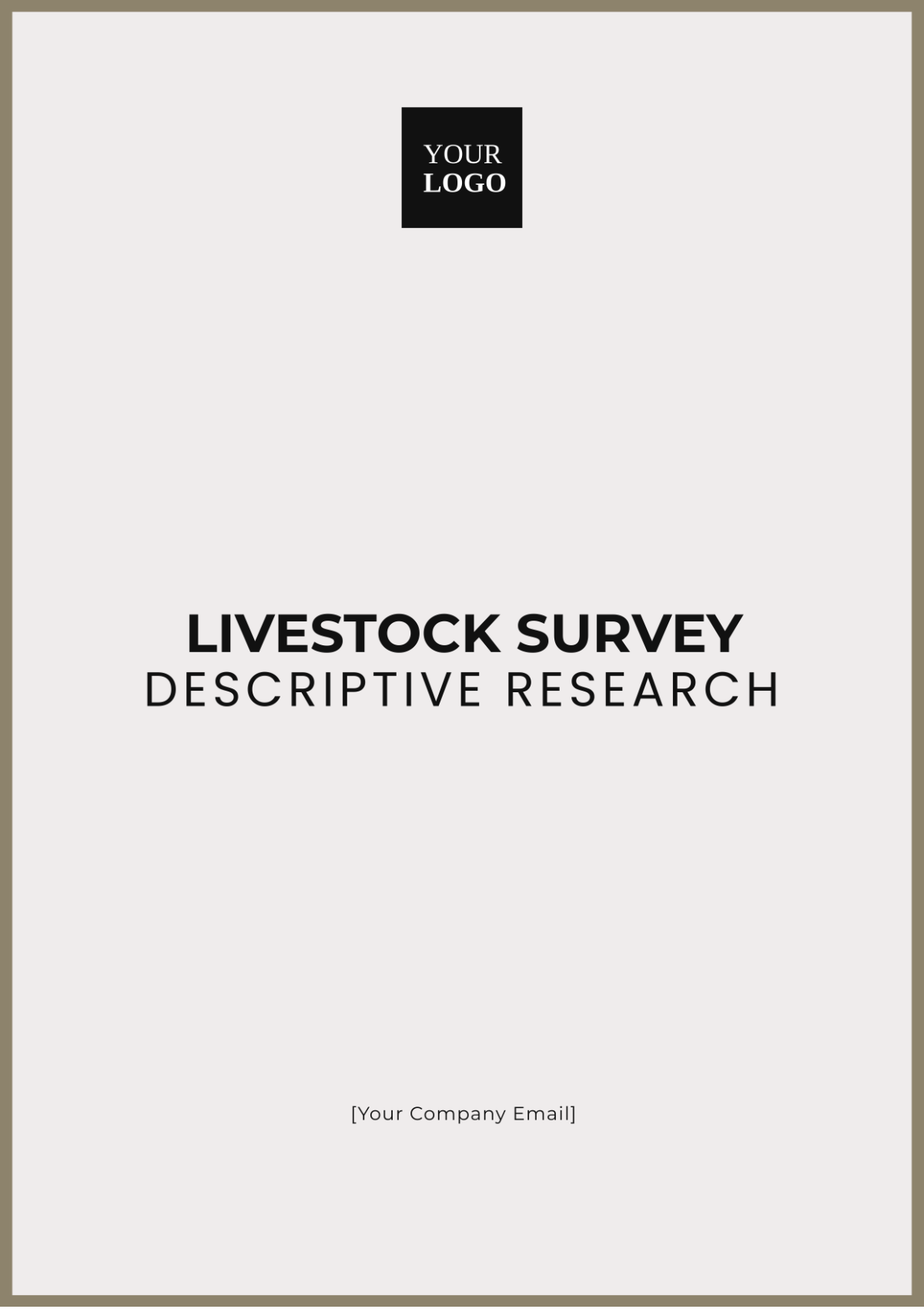 Livestock Survey Descriptive Research Template - Edit Online & Download