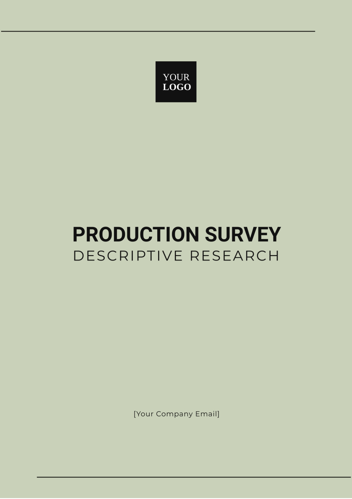 Production Survey Descriptive Research Template | Template.net