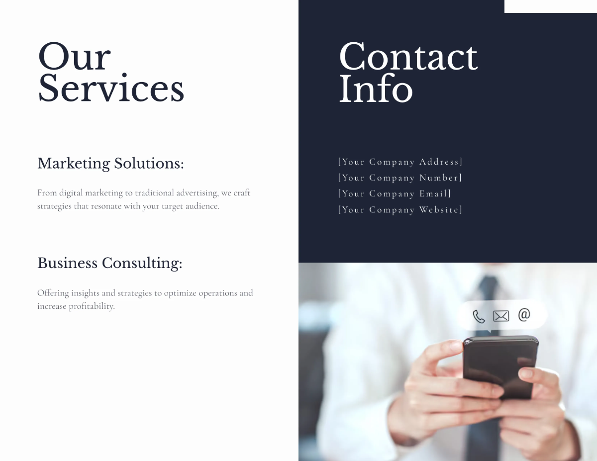 Free High End Brochure Template to Edit Online