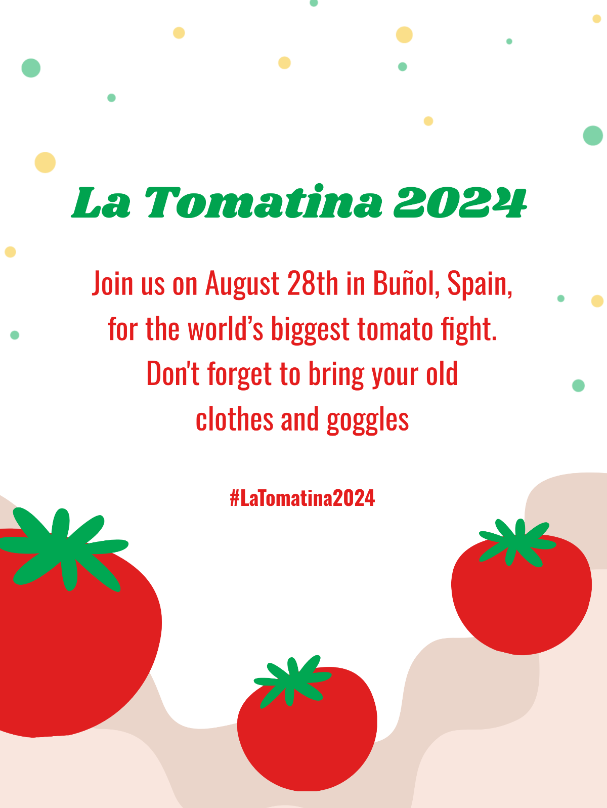 La Tomatina Social Media Post Template - Edit Online & Download