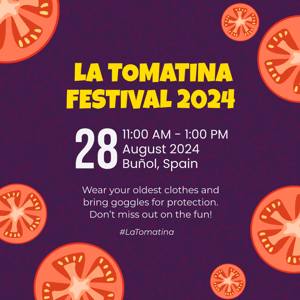 La Tomatina Instagram Post Template - Edit Online & Download