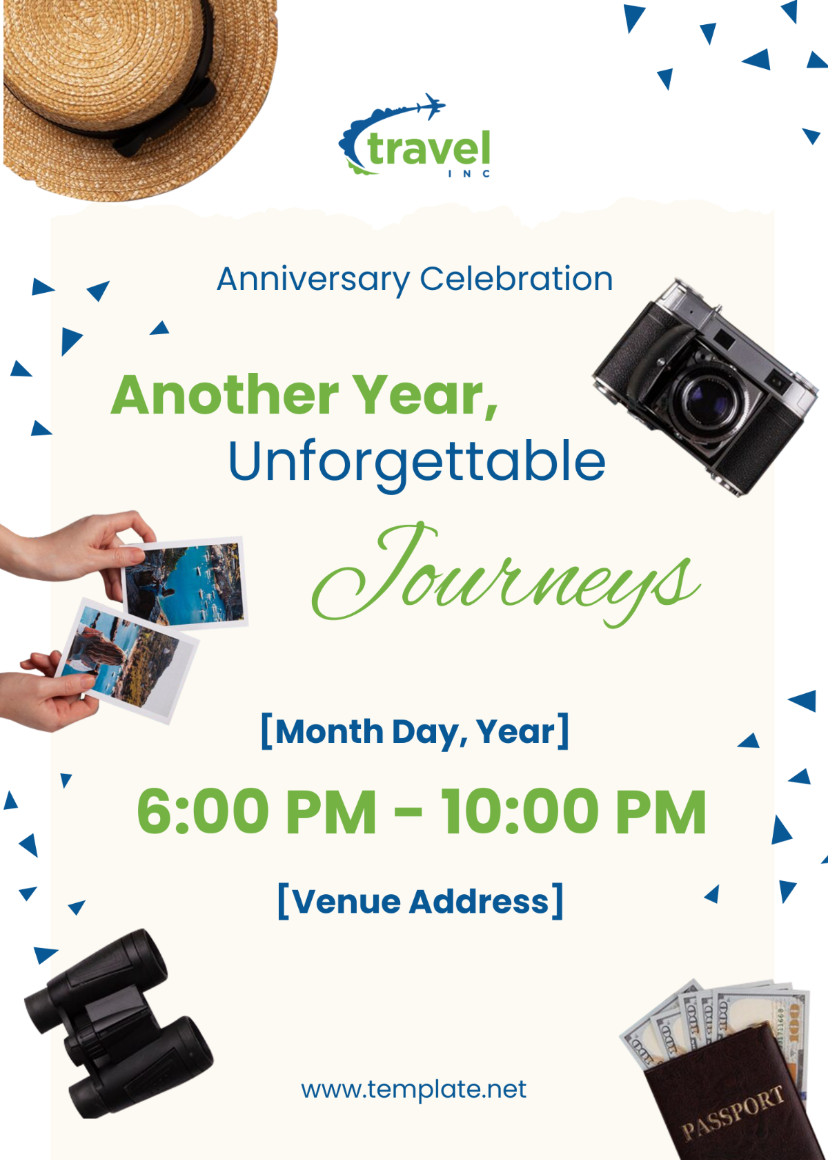 Travel Agency Anniversary Celebration Invitation