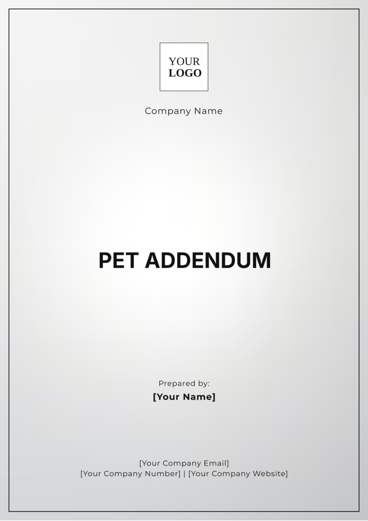 Pet Addendum Template - Edit Online & Download