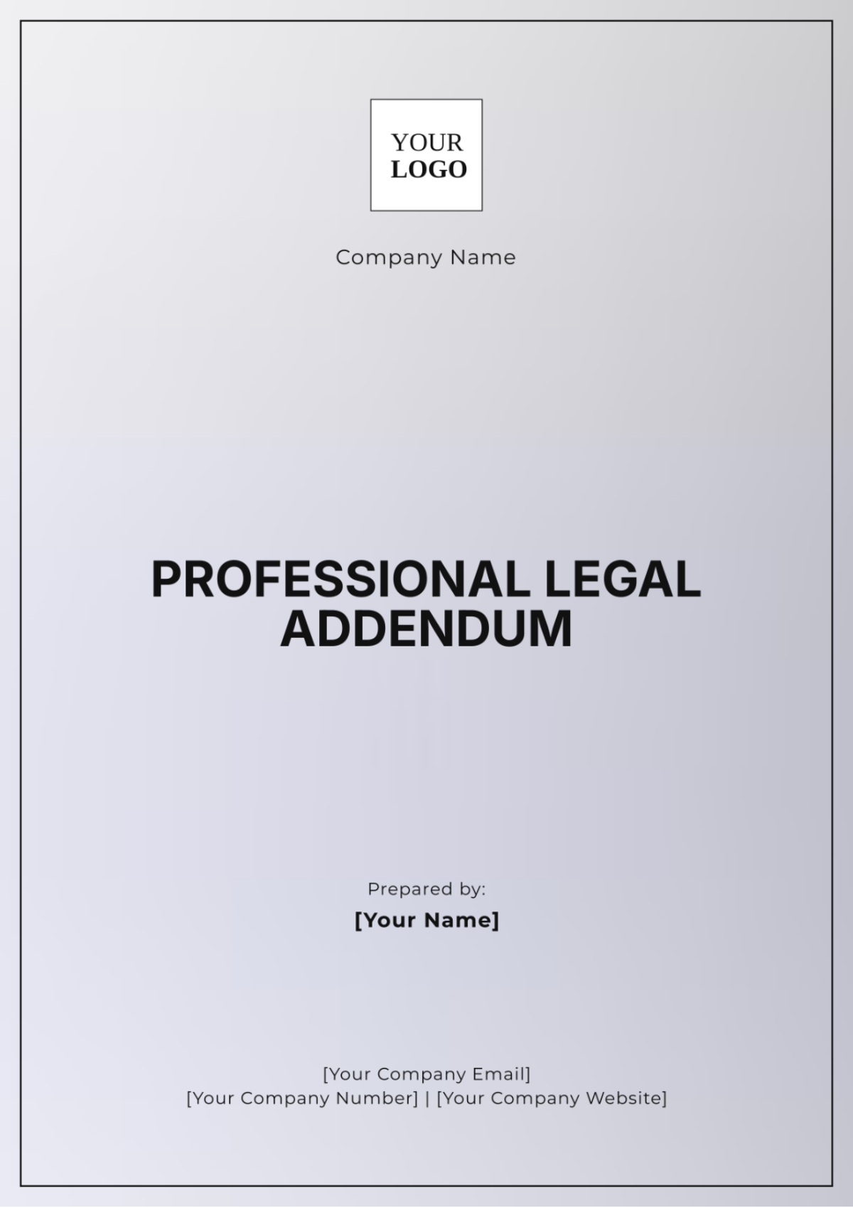 Professional Legal Addendum Template - Edit Online & Download