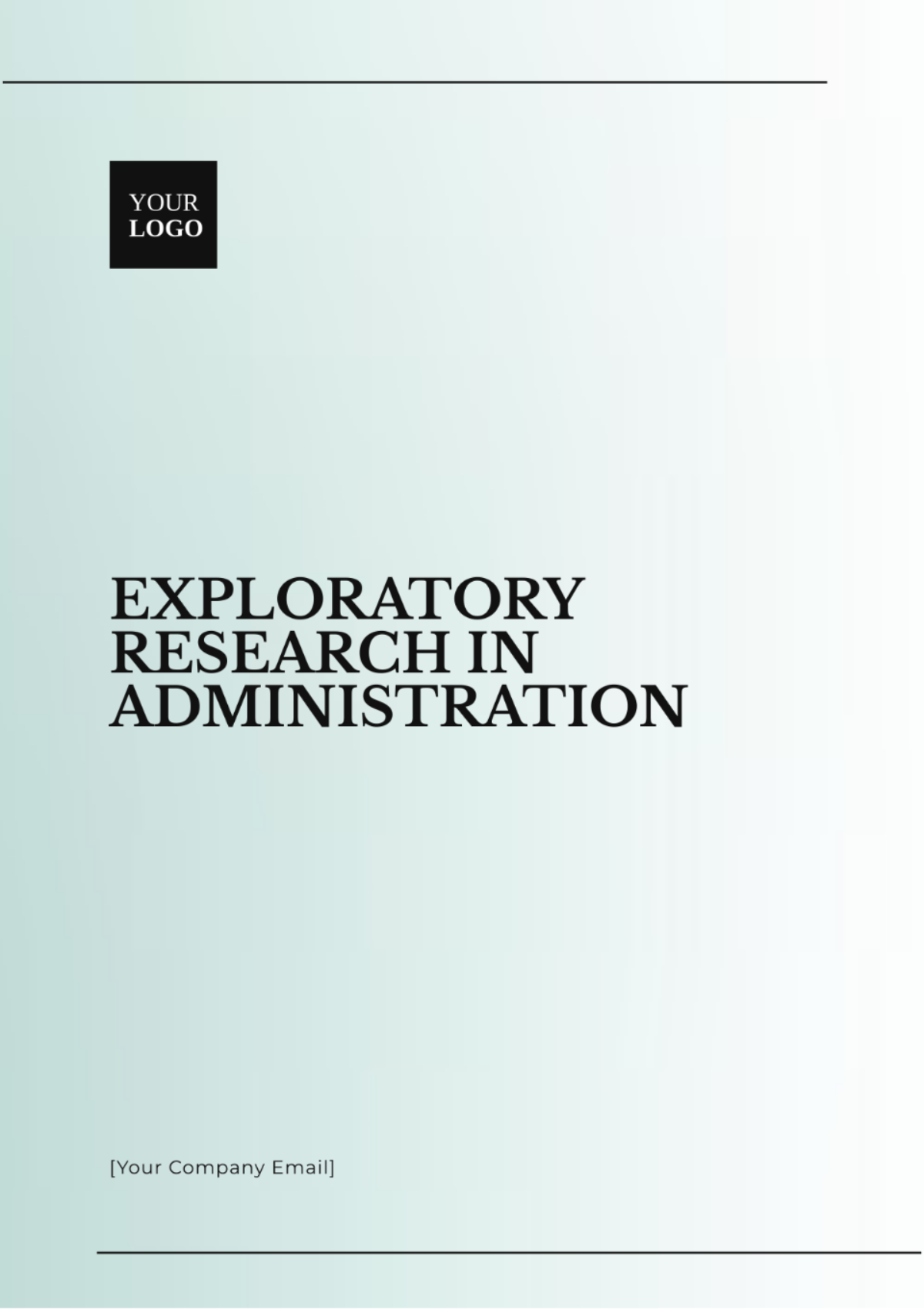 Exploratory Research in Administration Template - Edit Online & Download