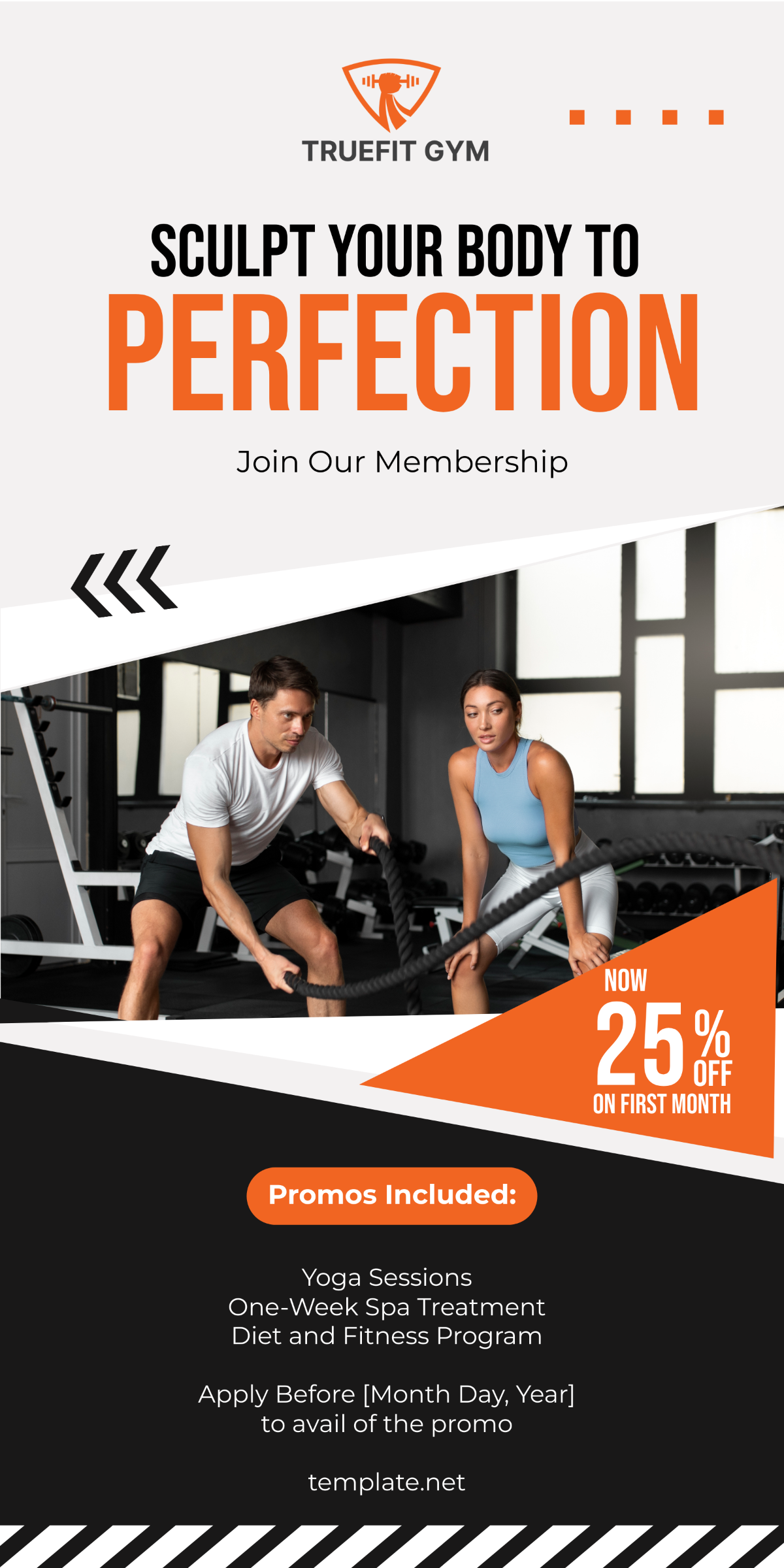 Gym Roll-Up Banner Template - Edit Online & Download