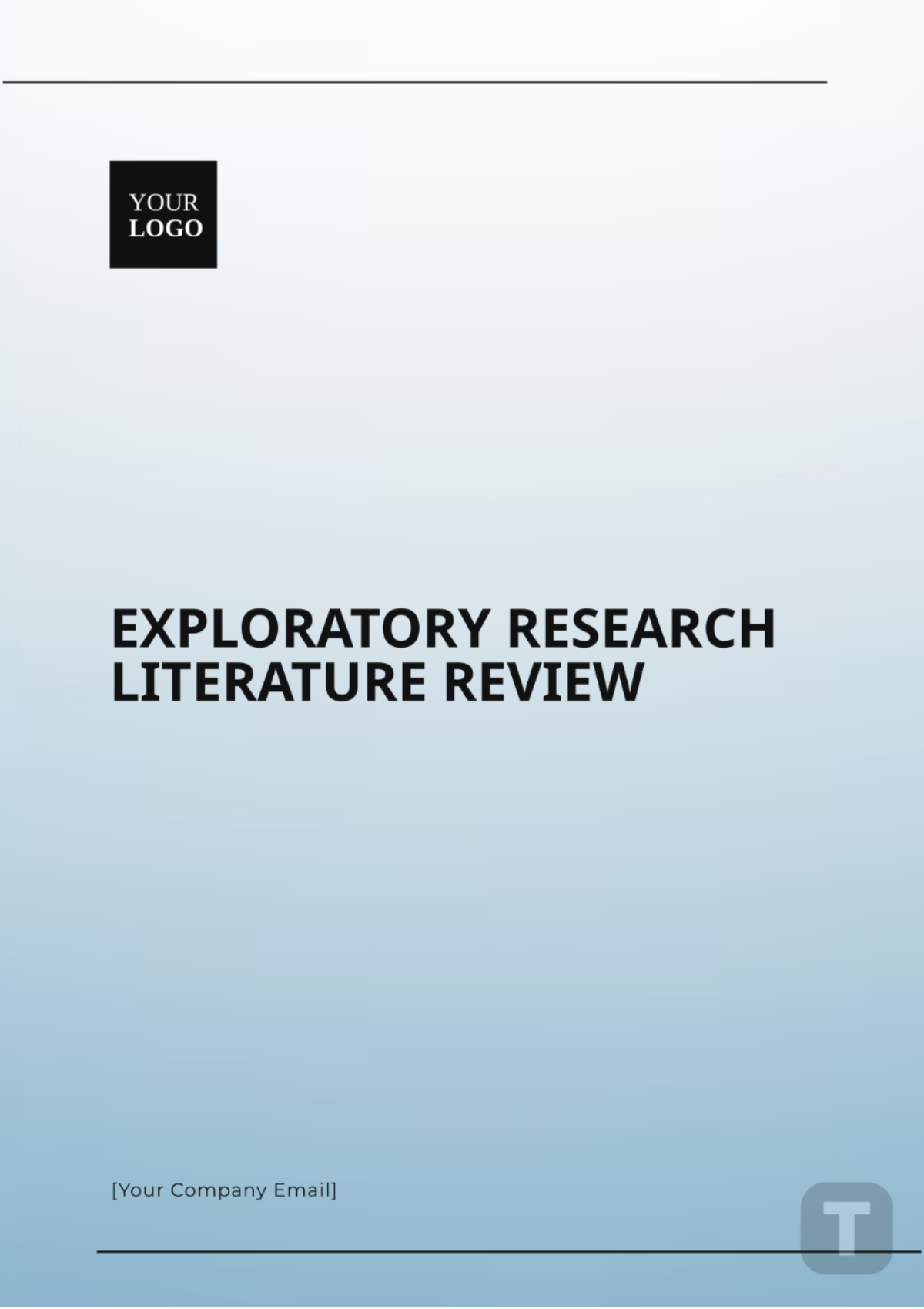 Exploratory Research Literature Review Template - Edit Online & Download