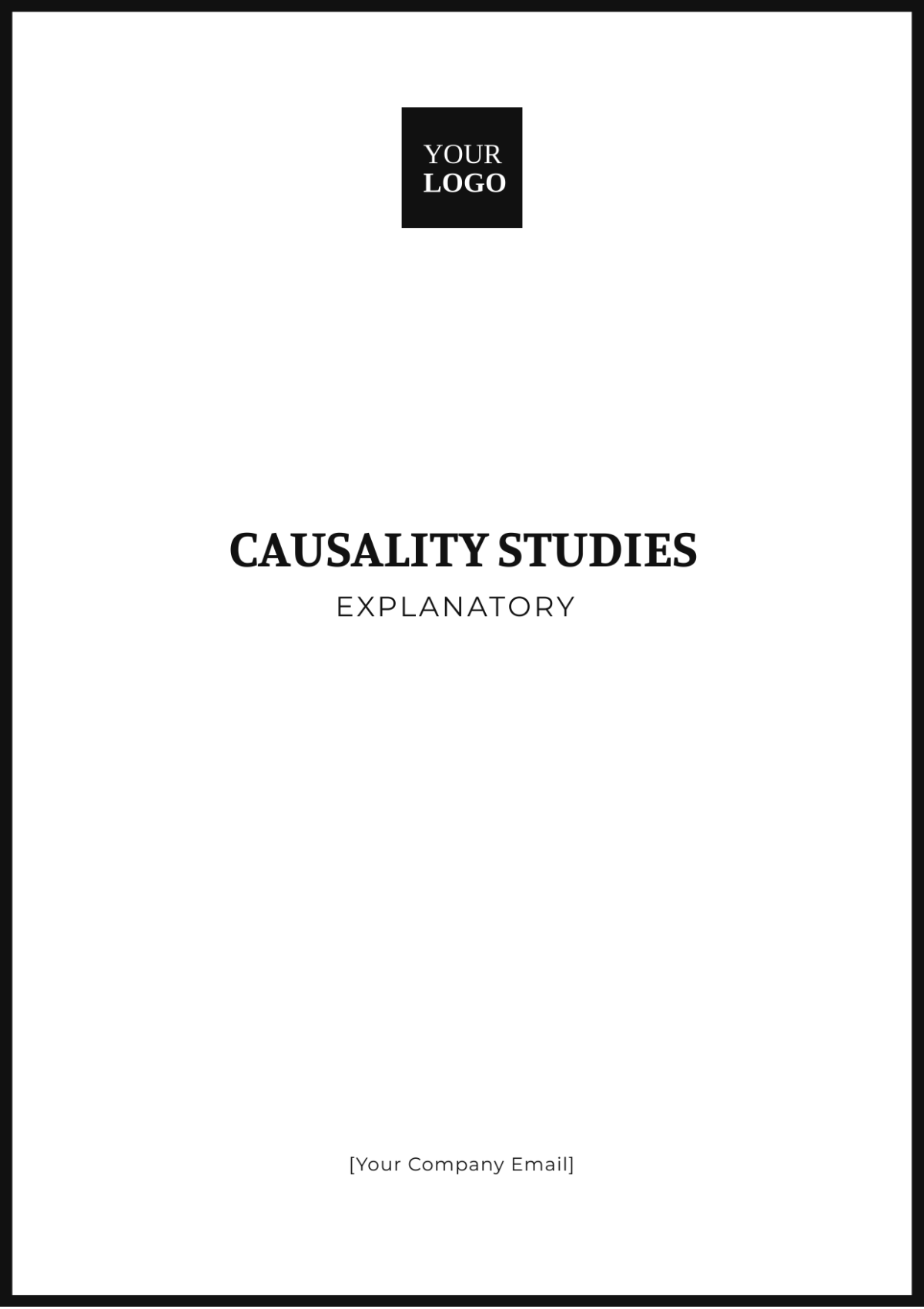 Causality Studies Explanatory Research Template - Edit Online & Download