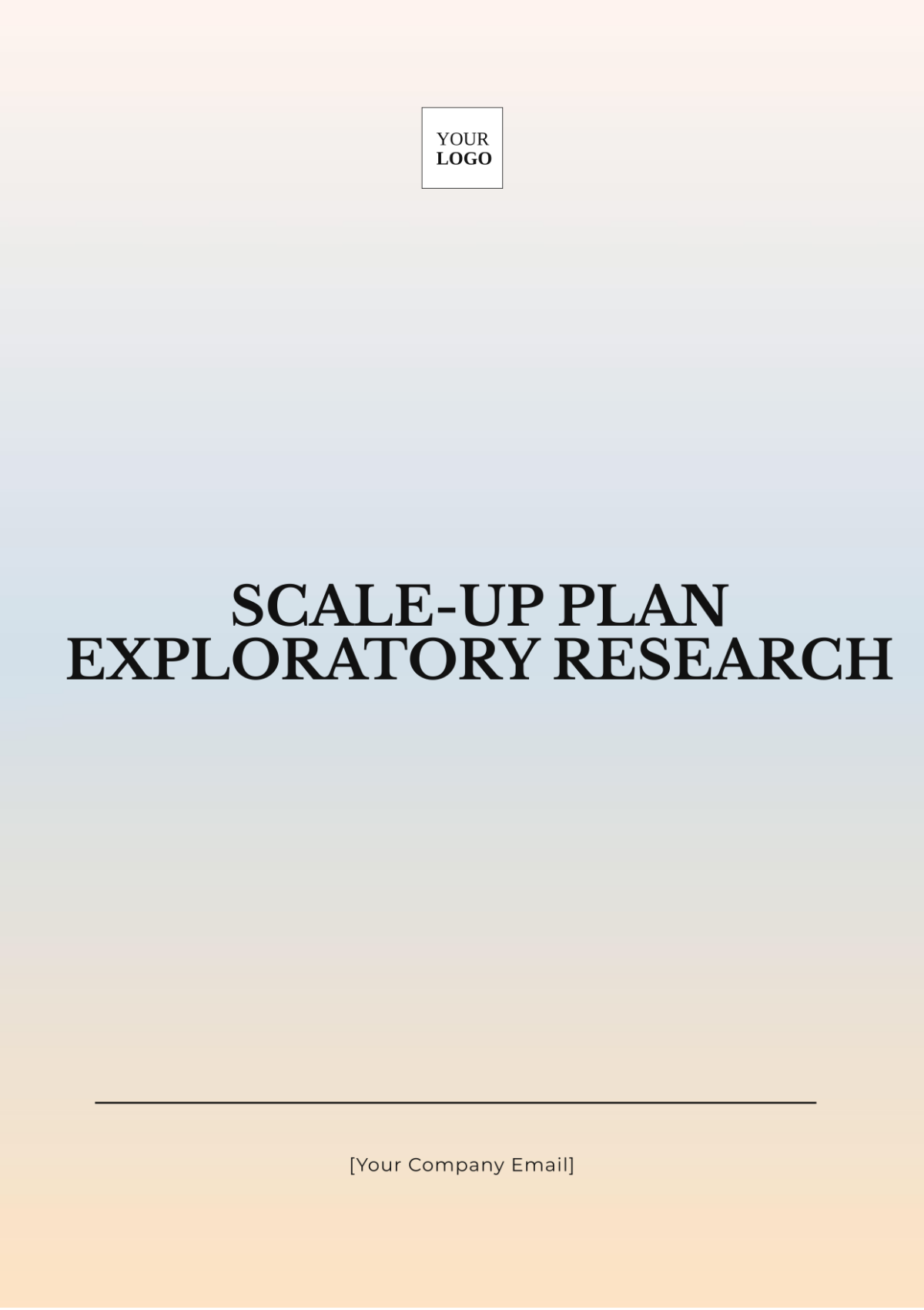 Scale-up Plan Exploratory Research Template - Edit Online & Download