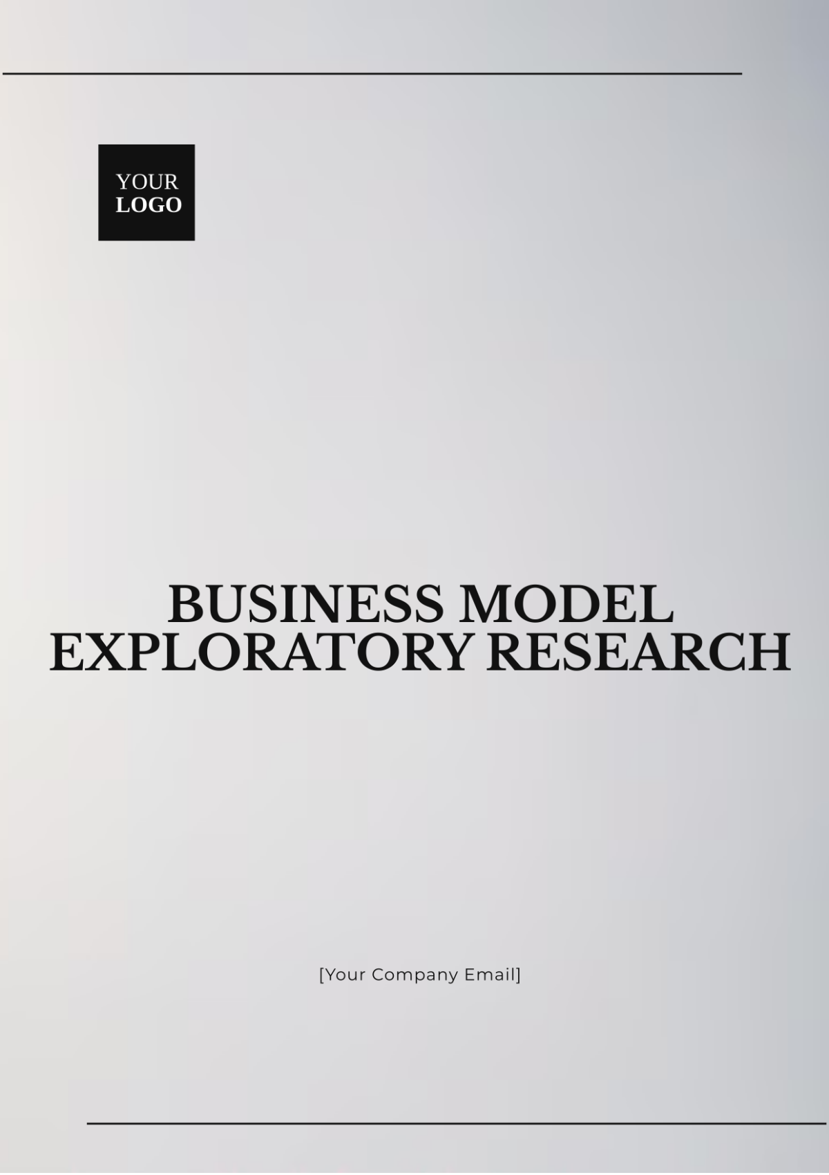 Business Model Exploratory Research Template - Edit Online & Download