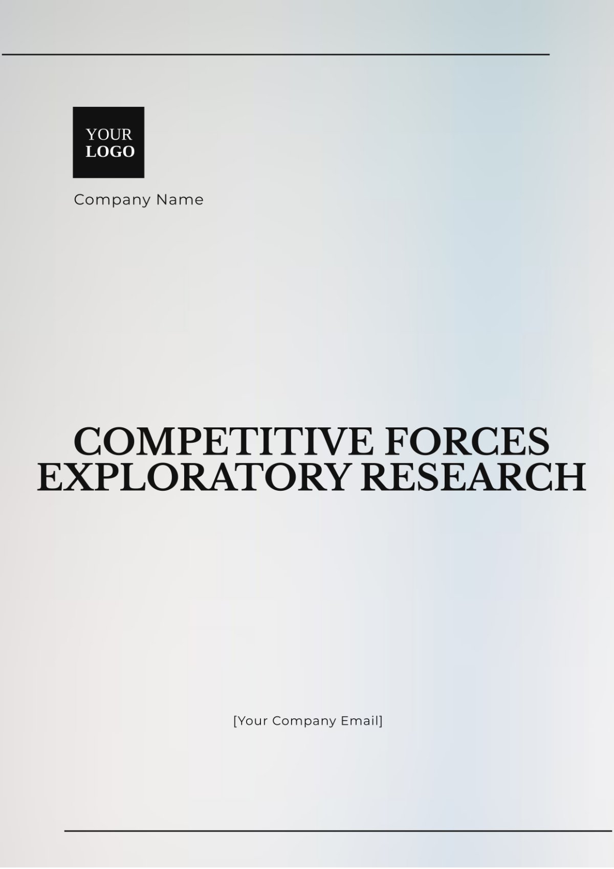 Competitive Forces Exploratory Research Template - Edit Online & Download