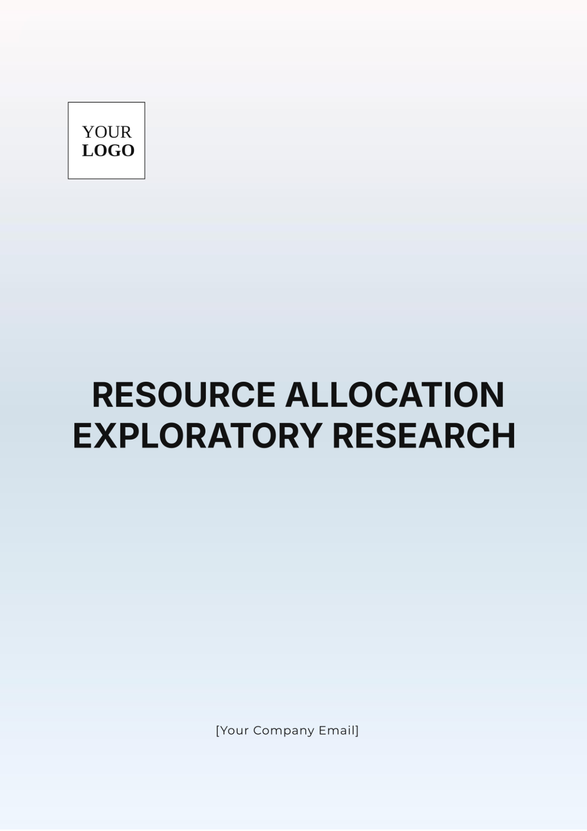 Resource Allocation Exploratory Research Template - Edit Online & Download