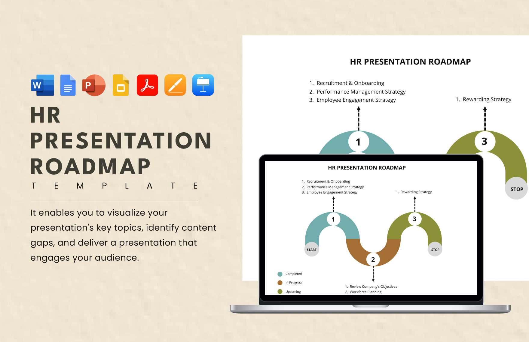 Free HR Presentation Roadmap Template in Word, Google Docs, PDF, Apple Pages, PowerPoint, Google Slides, Apple Keynote