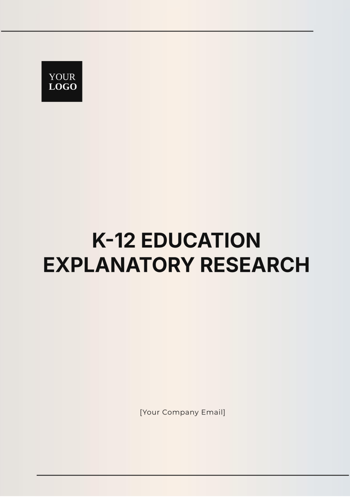 K-12 Education Explanatory Research Template - Edit Online & Download