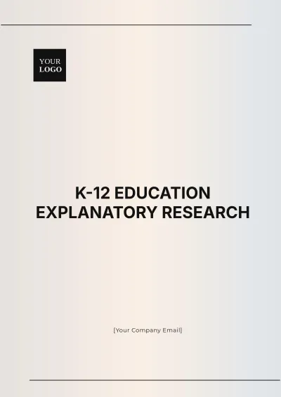 Free K-12 Education Explanatory Research Template to Edit Online