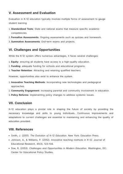 Free K-12 Education Explanatory Research Template to Edit Online