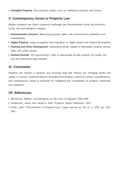 Free Property Law Explanatory Research Template to Edit Online