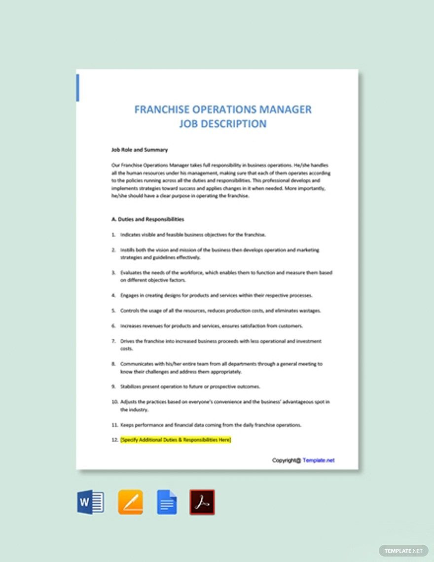 franchise-operations-manager-job-description