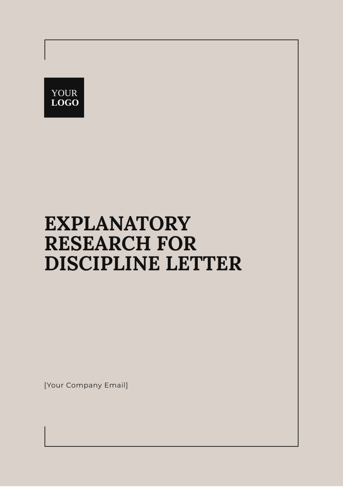 Explanatory Research for  Discipline Letter Template - Edit Online & Download