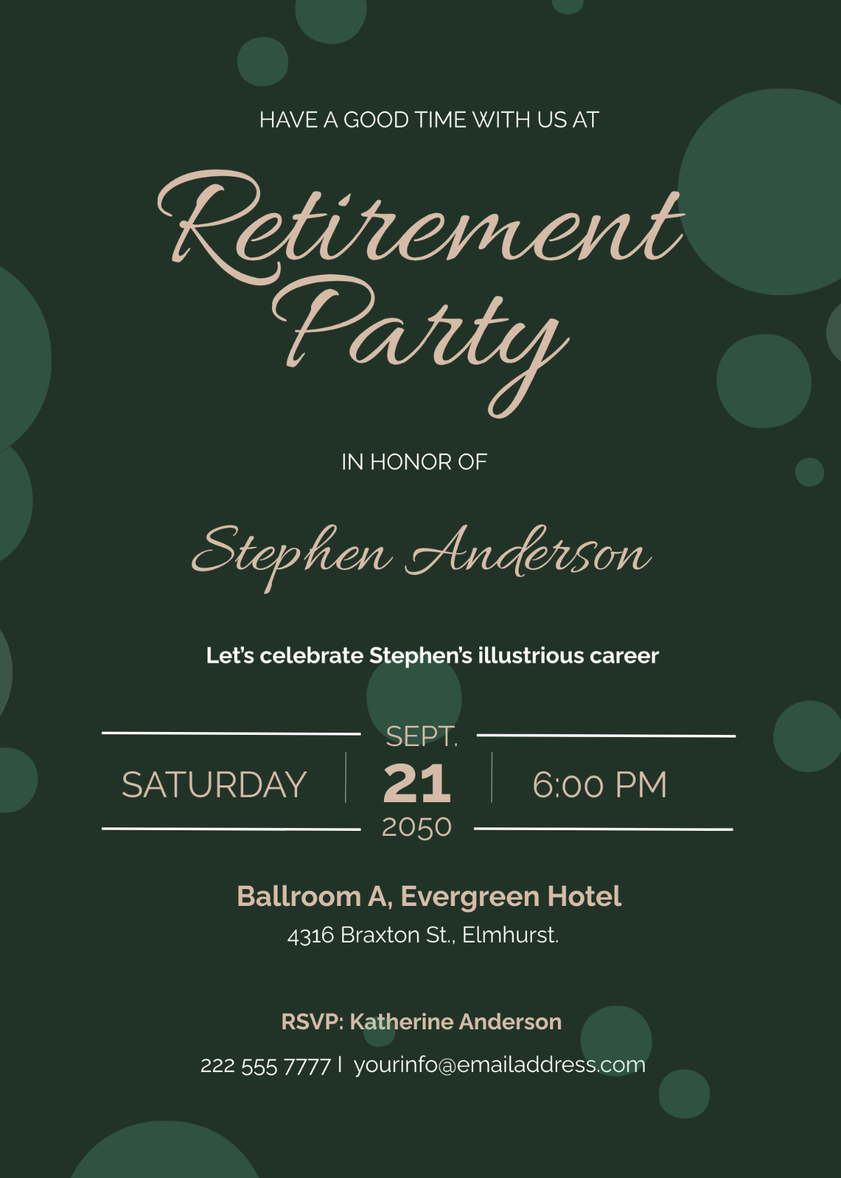 Free Retirement Invitation Templates, Editable and Printable
