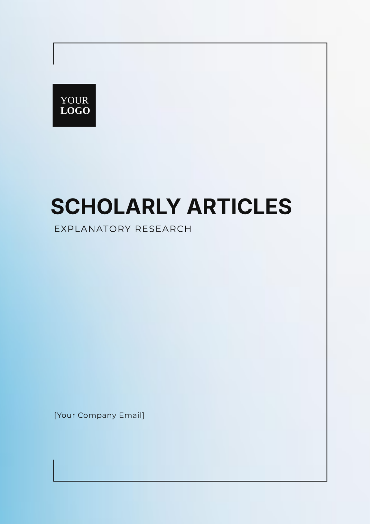 Scholarly Articles Explanatory Research Template - Edit Online & Download