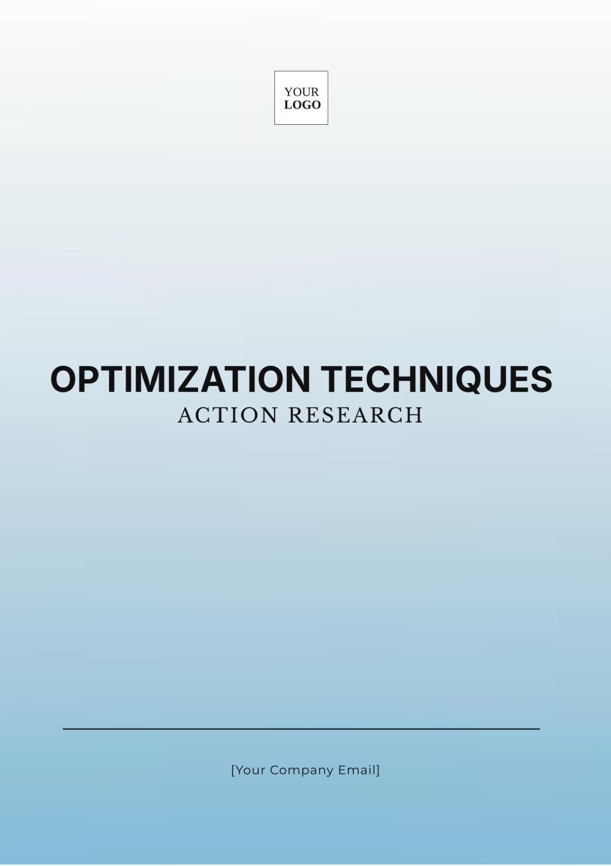 Optimization Techniques Action Research Template - Edit Online & Download