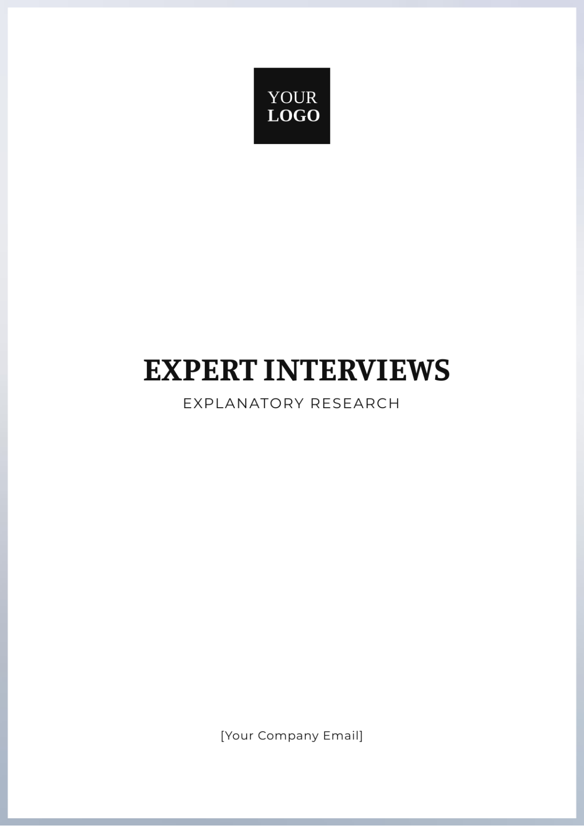 Expert Interviews Explanatory Research Template - Edit Online & Download