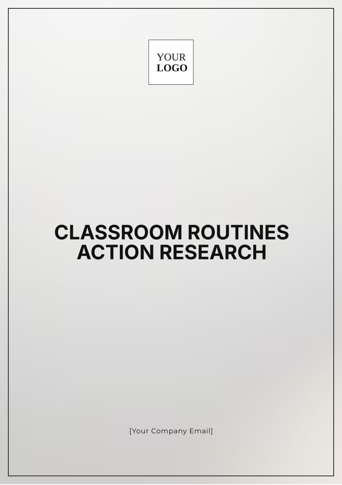 Classroom Routines Action Research Template - Edit Online & Download