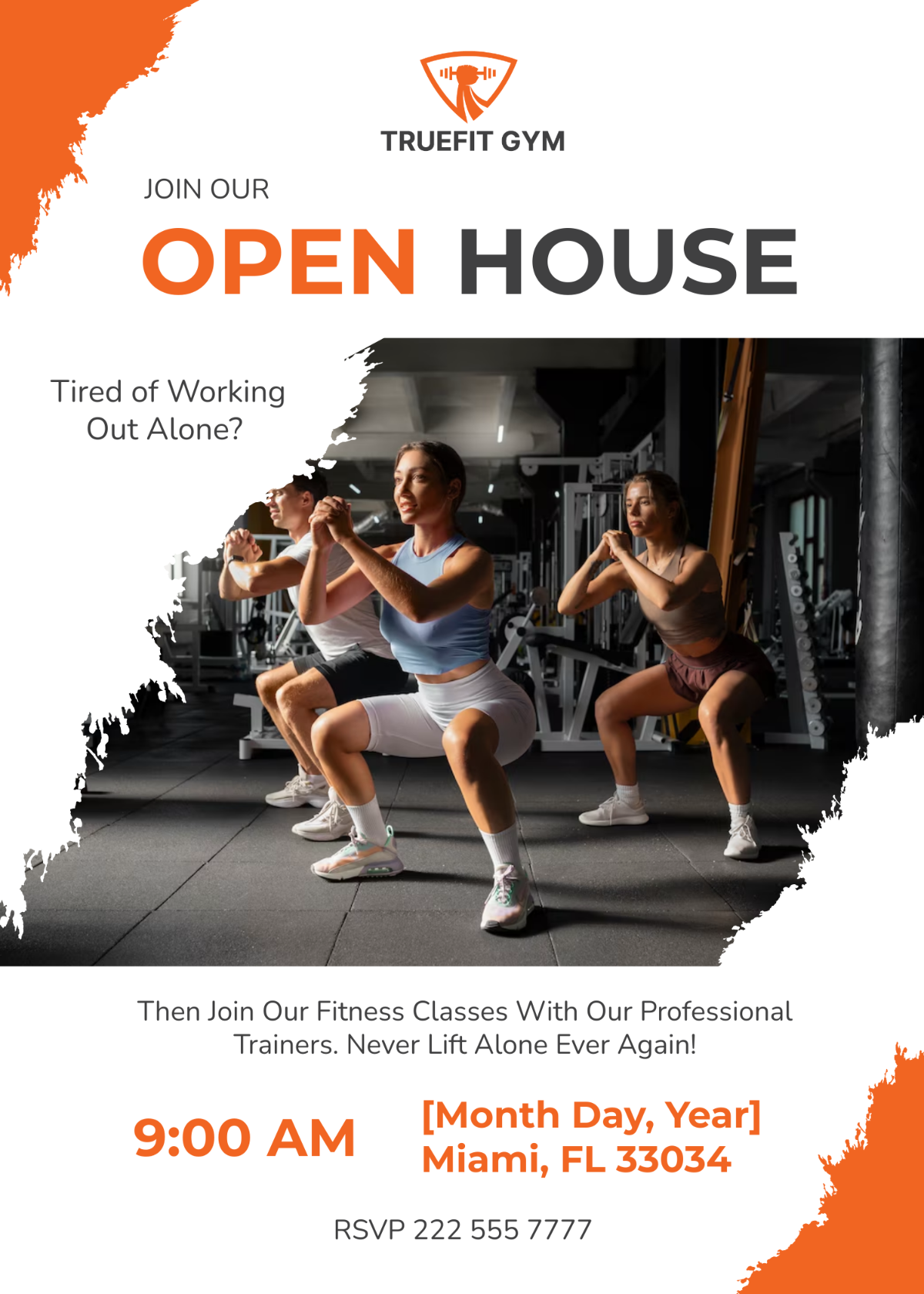 Gym Open House Invitation Template