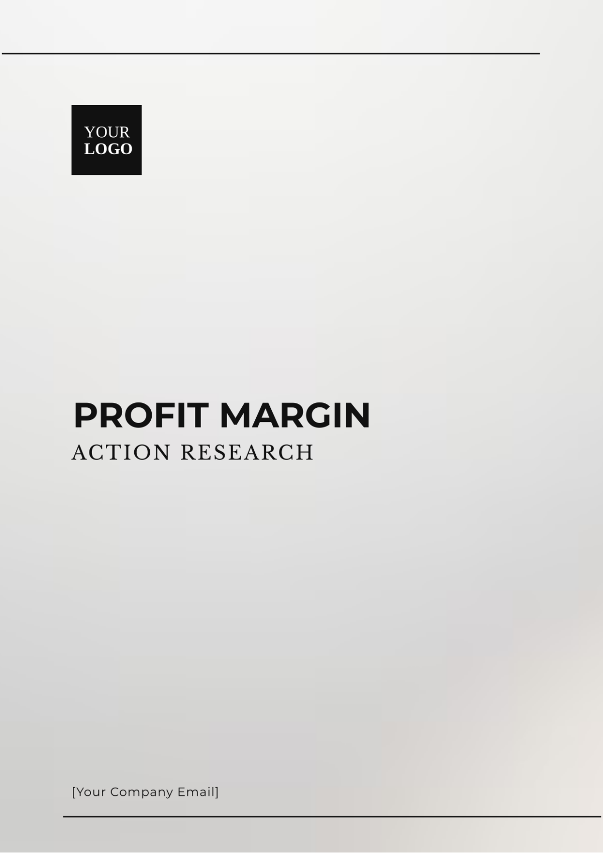 Profit Margin Action Research Template - Edit Online & Download