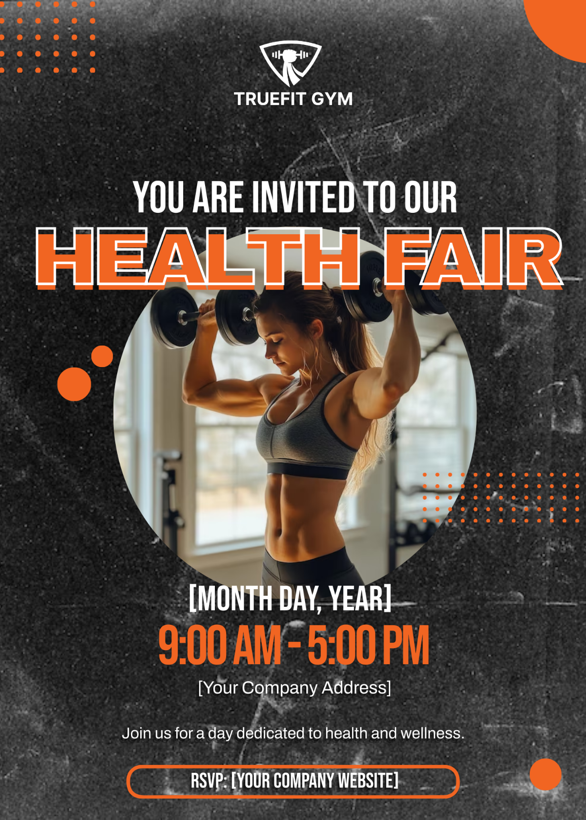 Free Gym Health Fair Invitation Template