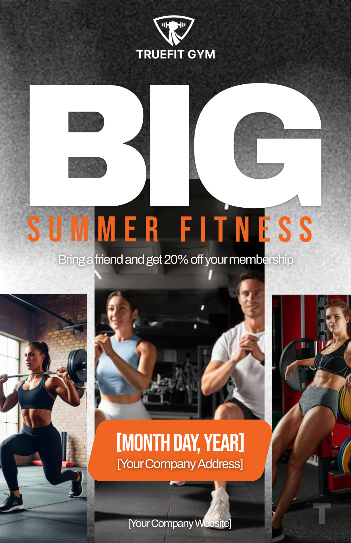 Free Gym Announcement Poster Template