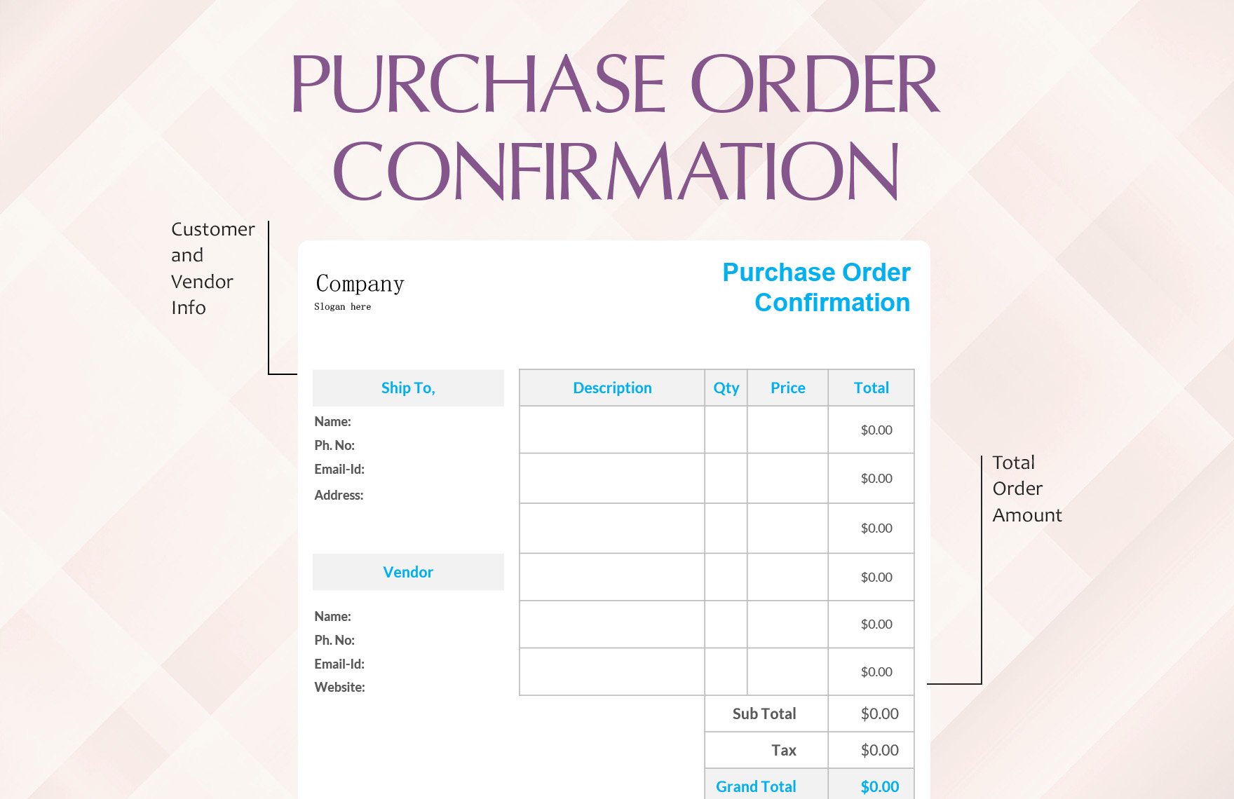 Purchase Order Confirmation Template
