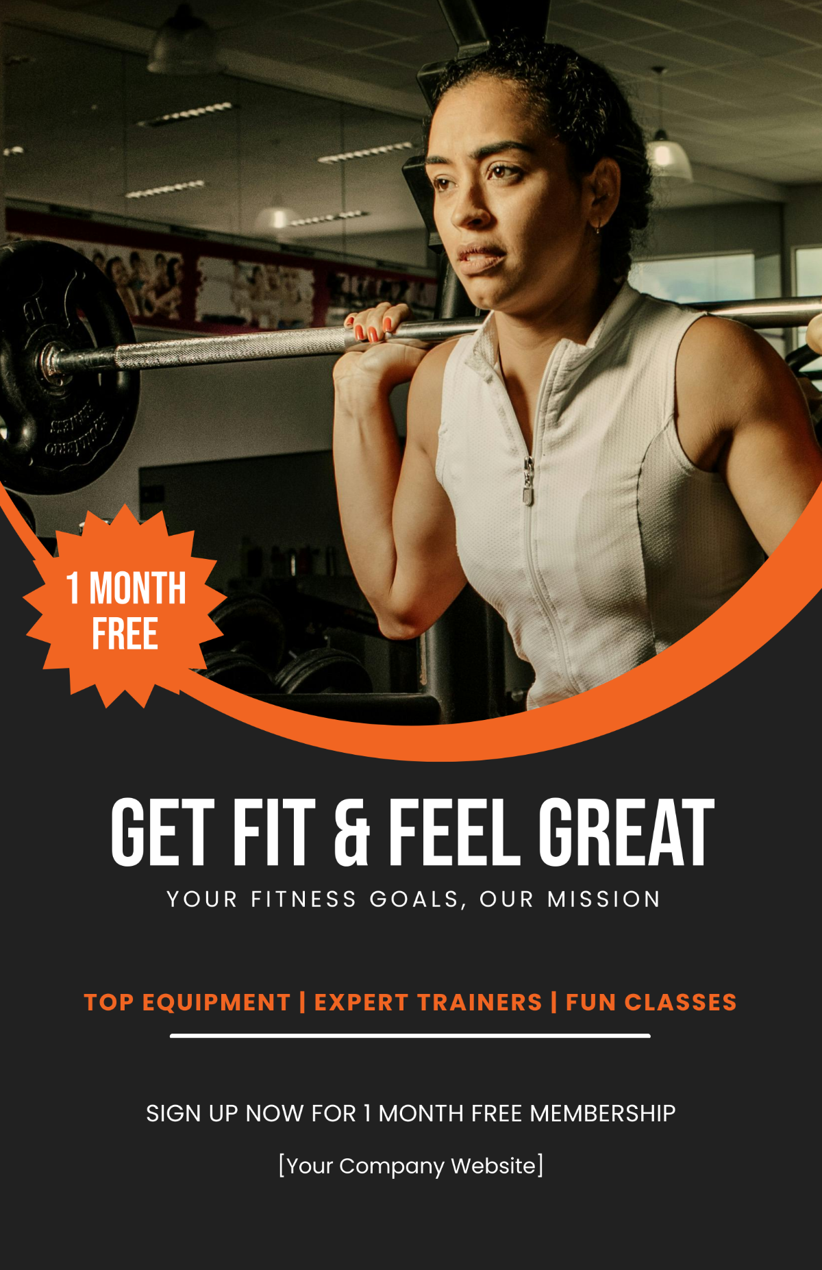 Free Gym Marketing Poster Template