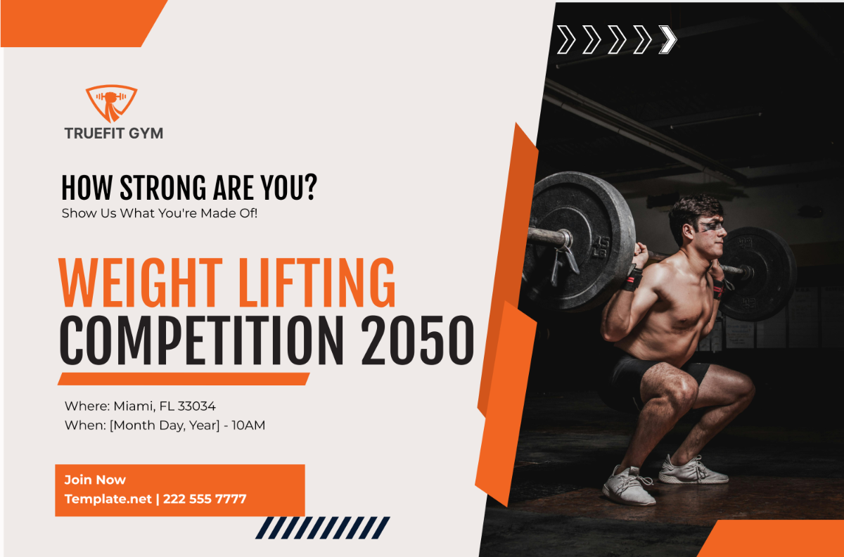 Gym Event Banner Template - Edit Online & Download