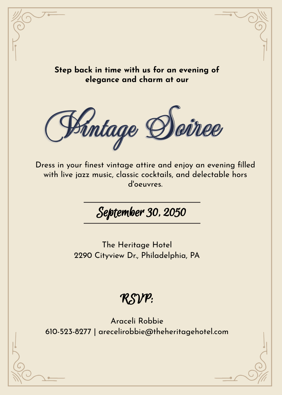 Vintage Invitation