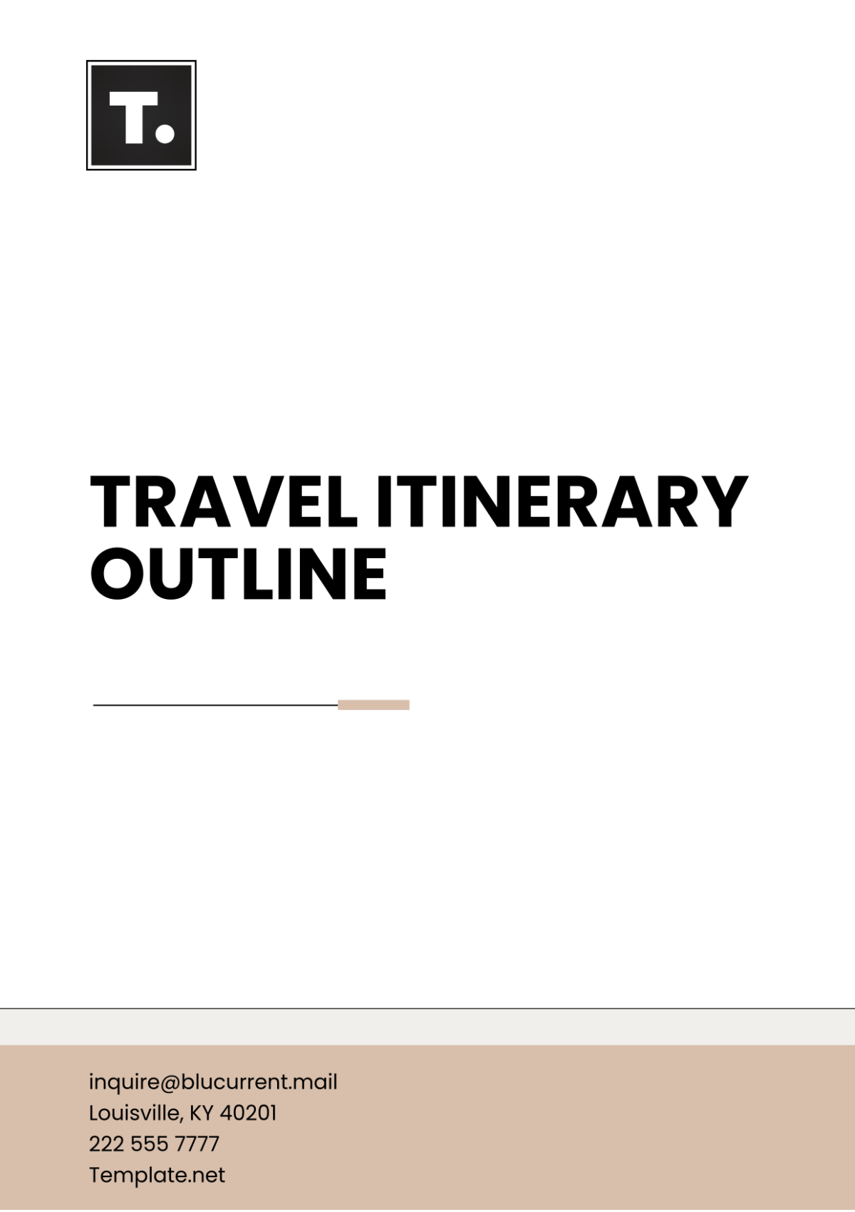 Travel Itinerary Outline Template - Edit Online & Download