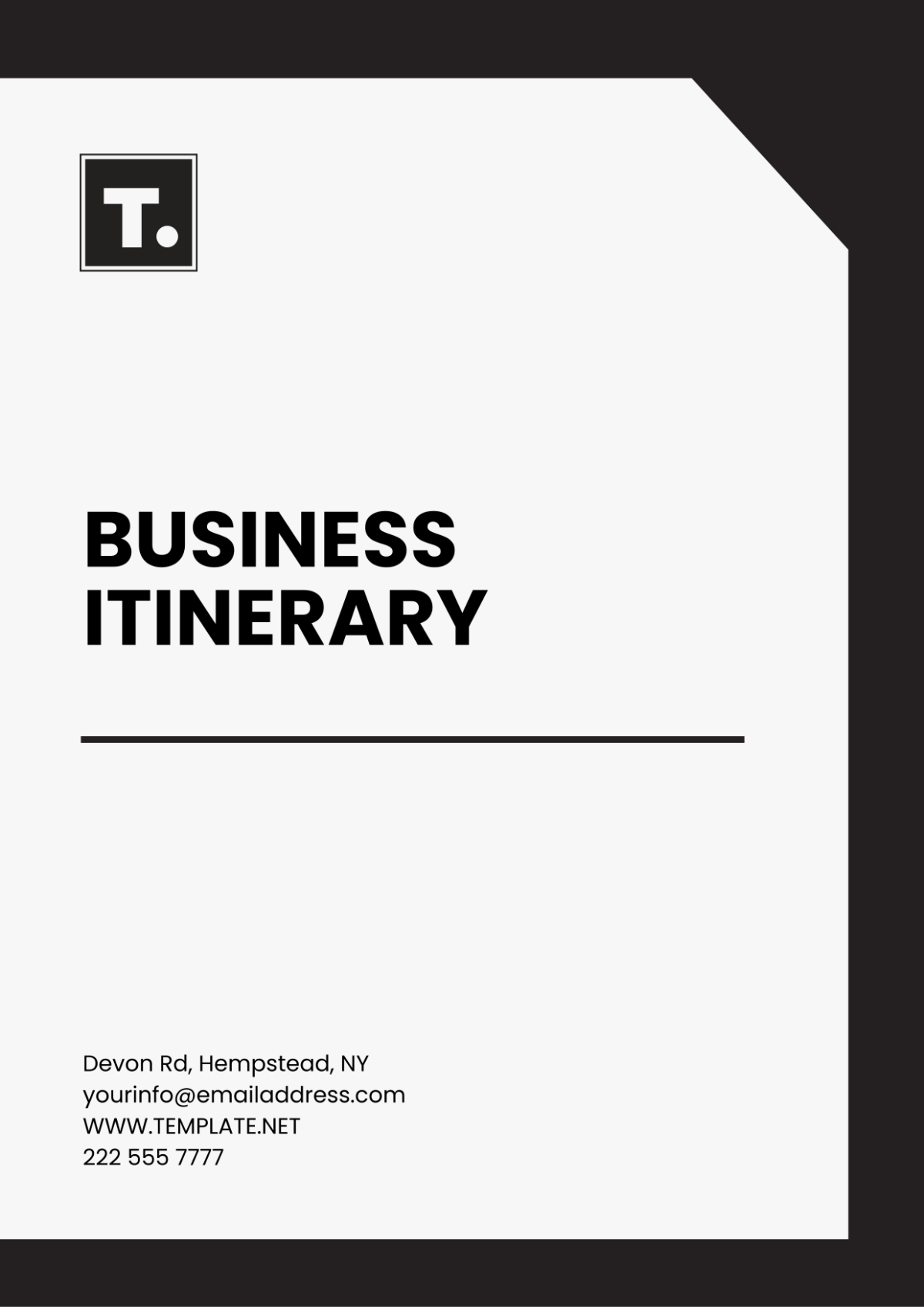 Business Itinerary Template - Edit Online & Download