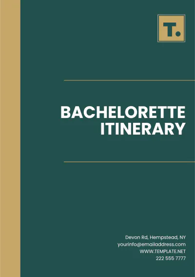 Free Bachelorette Itinerary Template to Edit Online