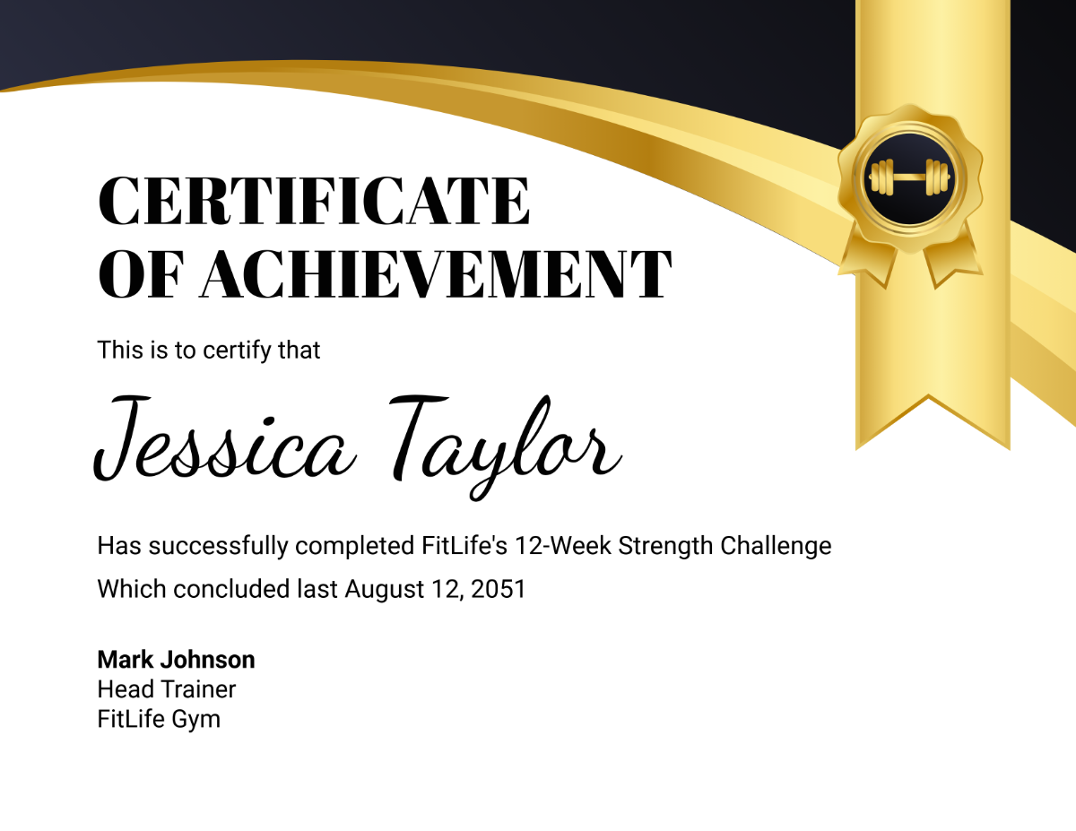 Free Printable Fitness Certificate Templates to Customize Online