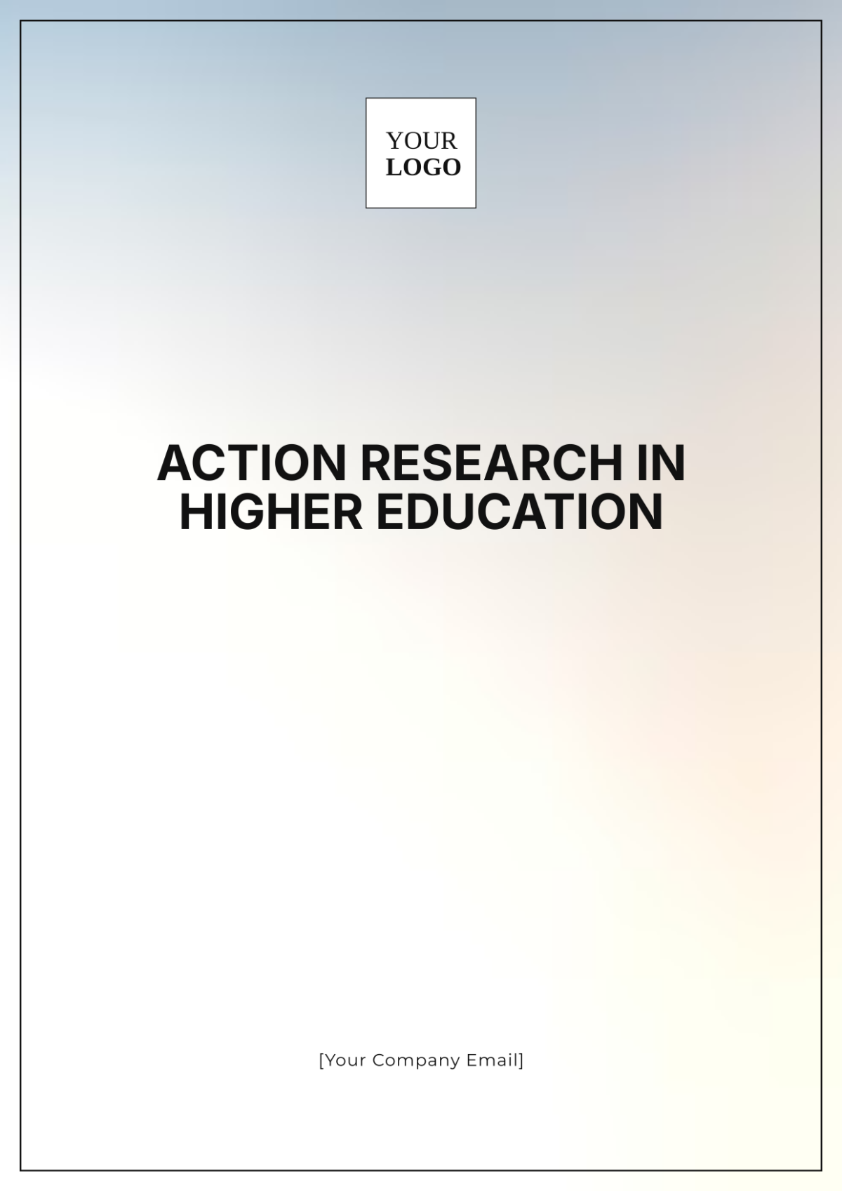 Action Research in Higher Education Template - Edit Online & Download